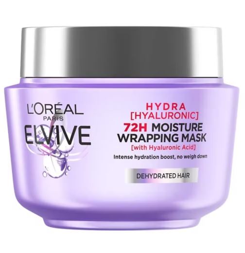 L'Oreal Paris Elvive Hydra Hyaluron-Haarmaske mit Hyaluronsäure für trockenes Haar, 300 ml