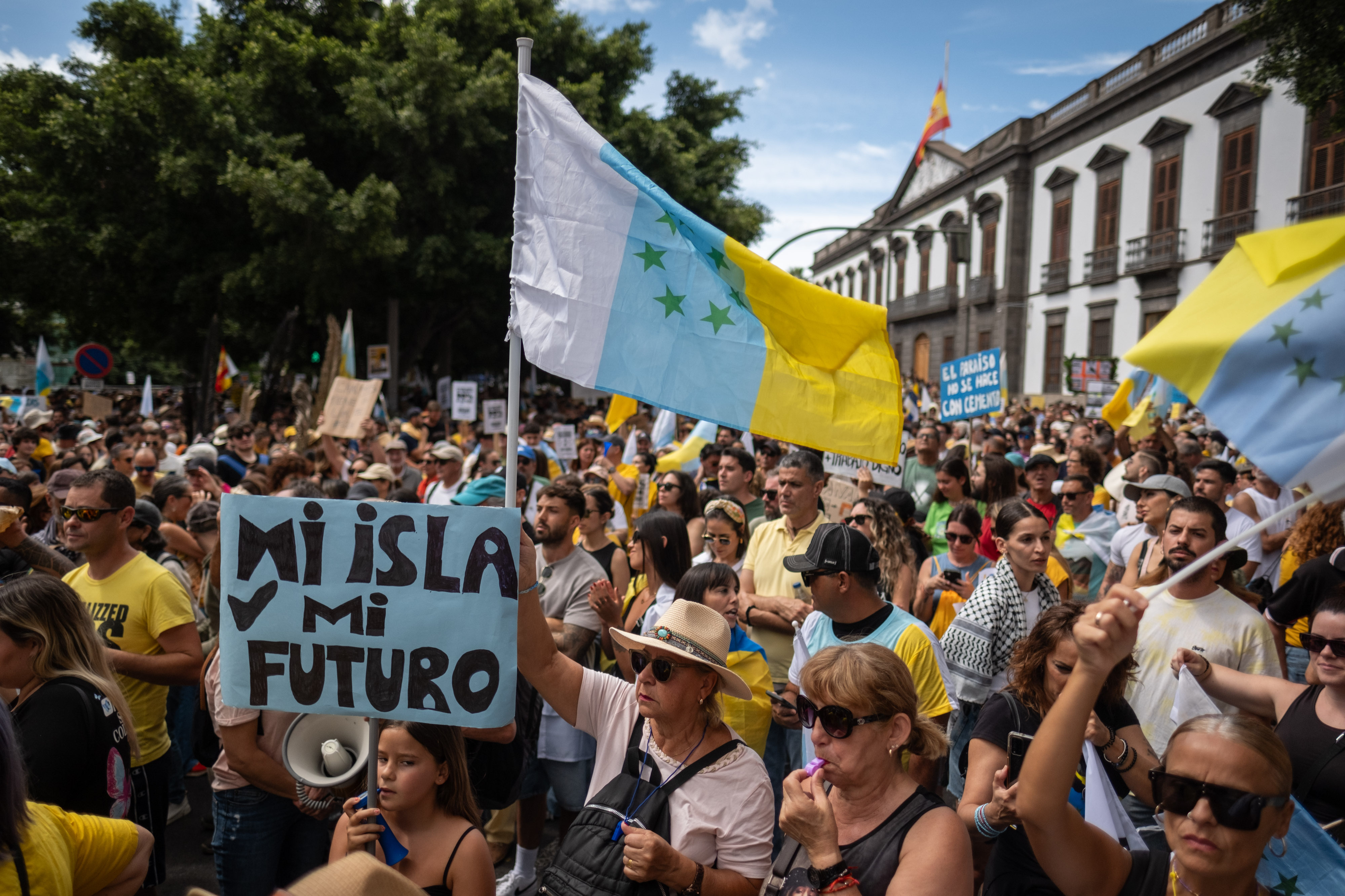 Proteste fanden auf Teneriffa, Gran Canaria, Lanzarote, Madrid und Malaga statt