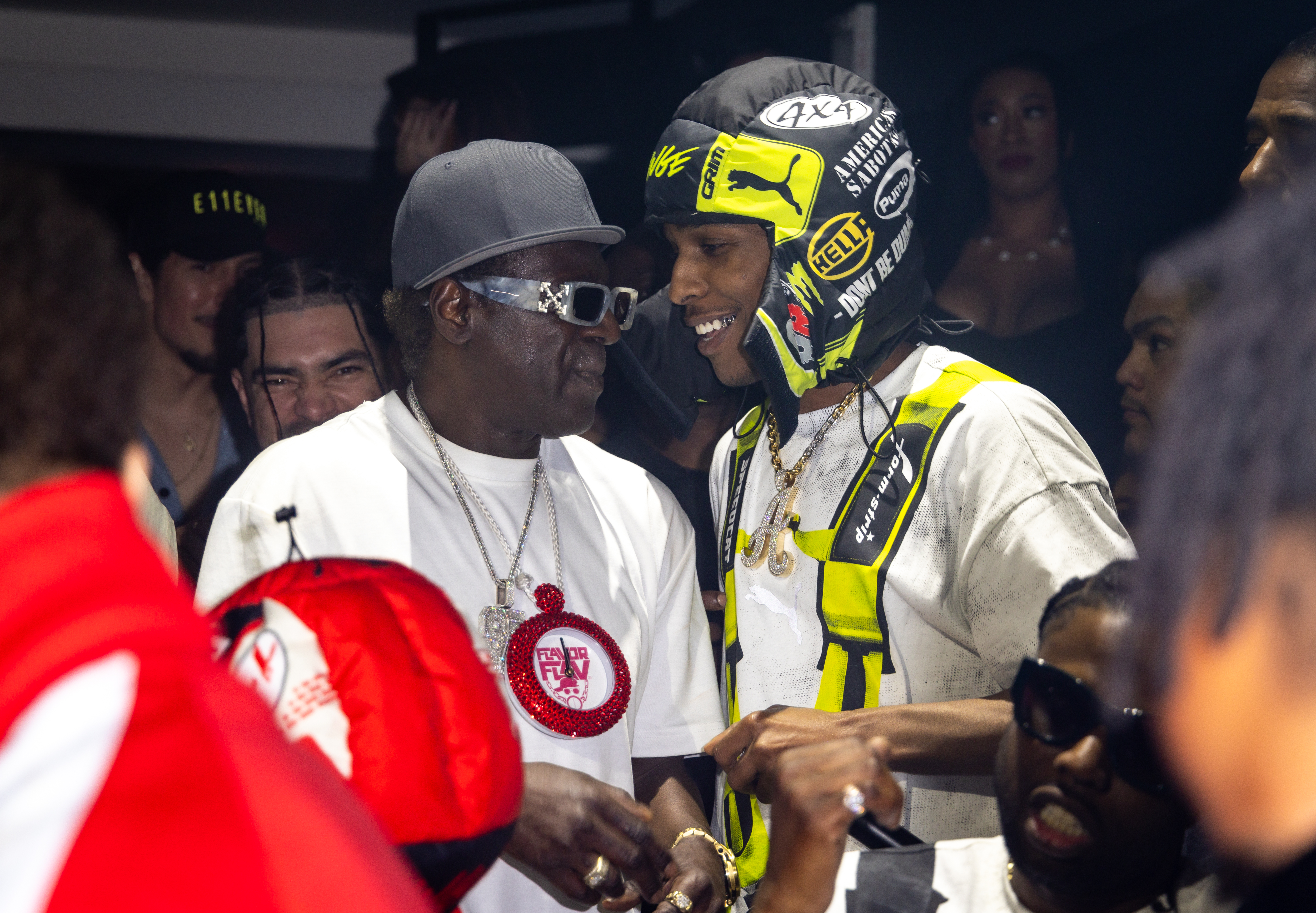 Flavour Flav und A$AP Rocky während der Miami Race Week