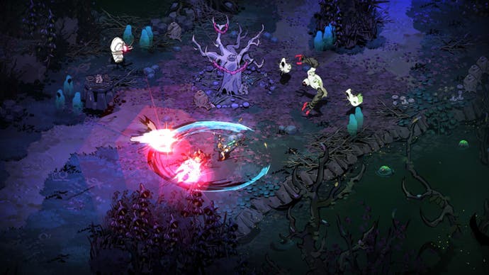 Hades 2 offizieller Screenshot des Kampfes gegen mehrere Feinde