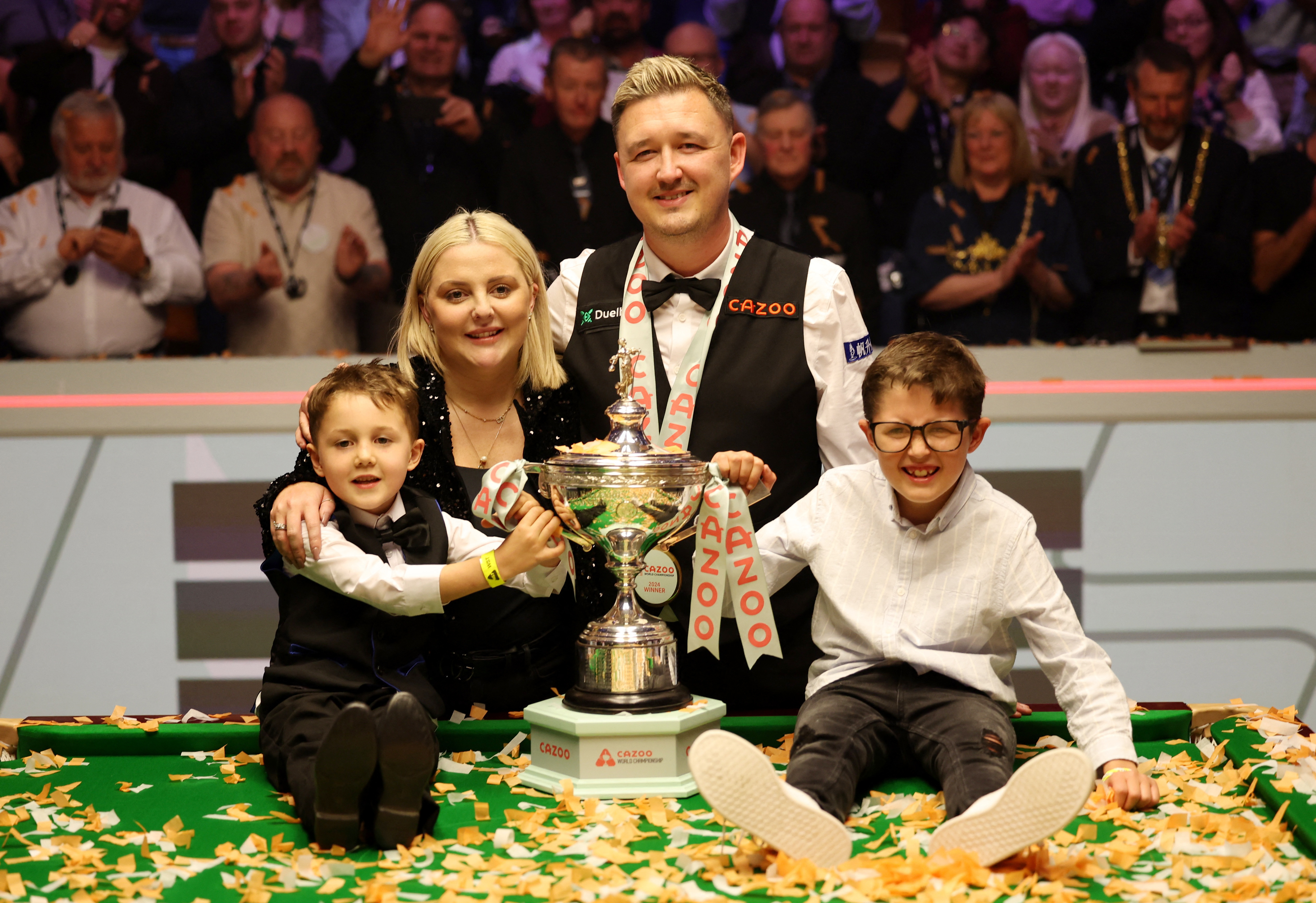 Wilson feierte mit seiner Familie den Gewinn seines ersten Weltmeistertitels