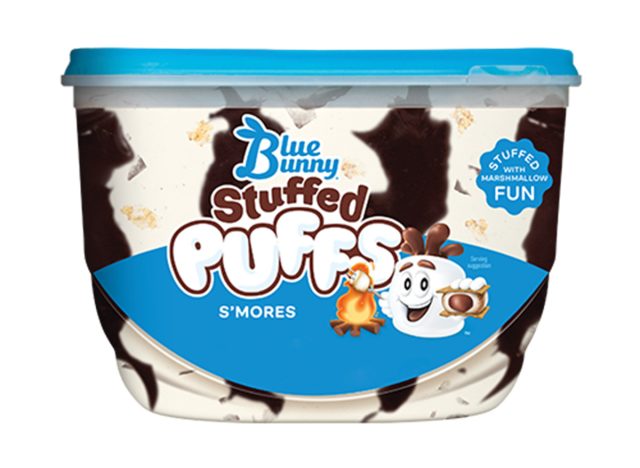 Blue Bunny Stuffed Puffs S'Mores Ice Cream 