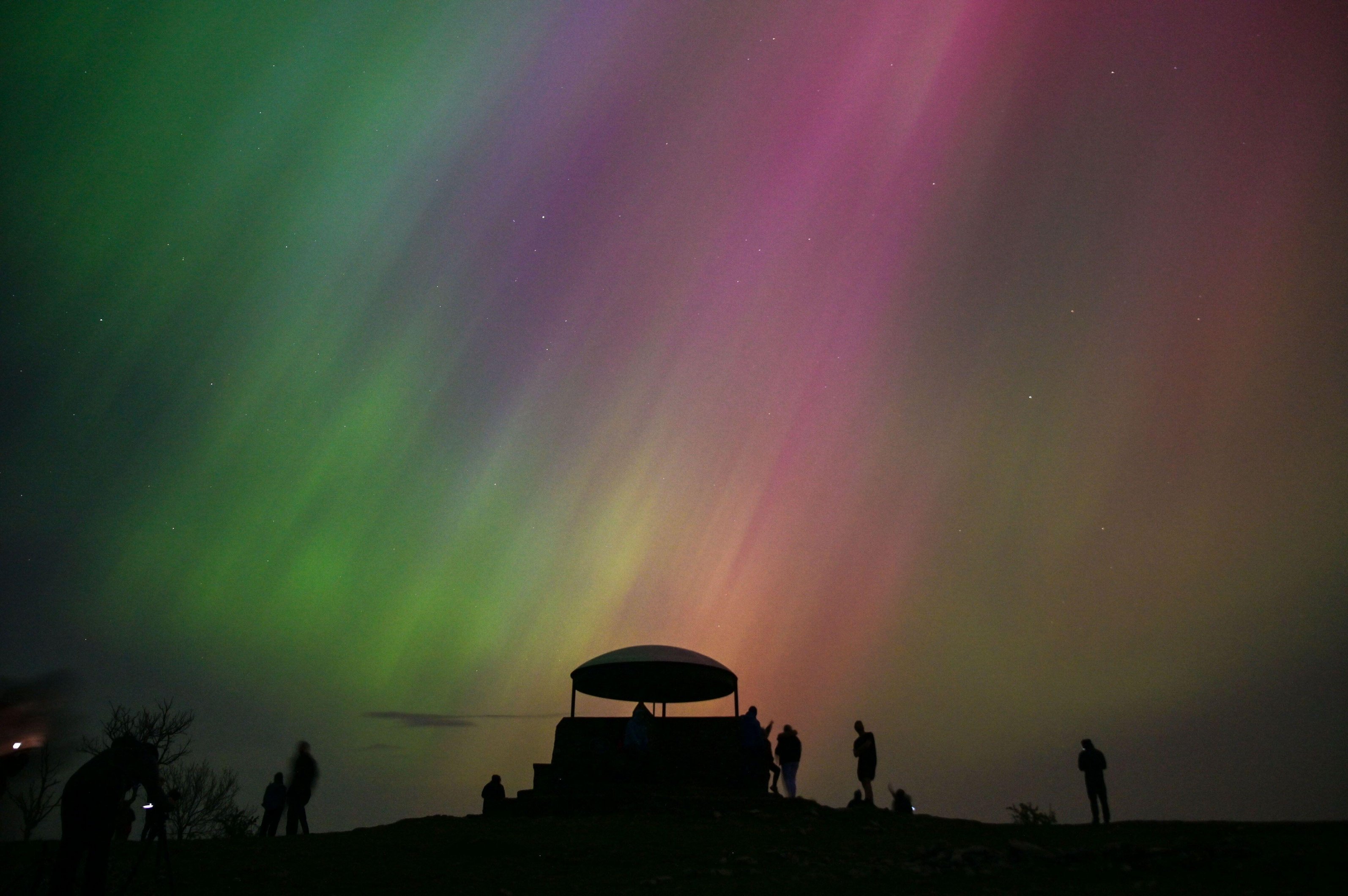 Himmelsbeobachter in Kendal, Cumbria, genießen die unglaublichen Lichter