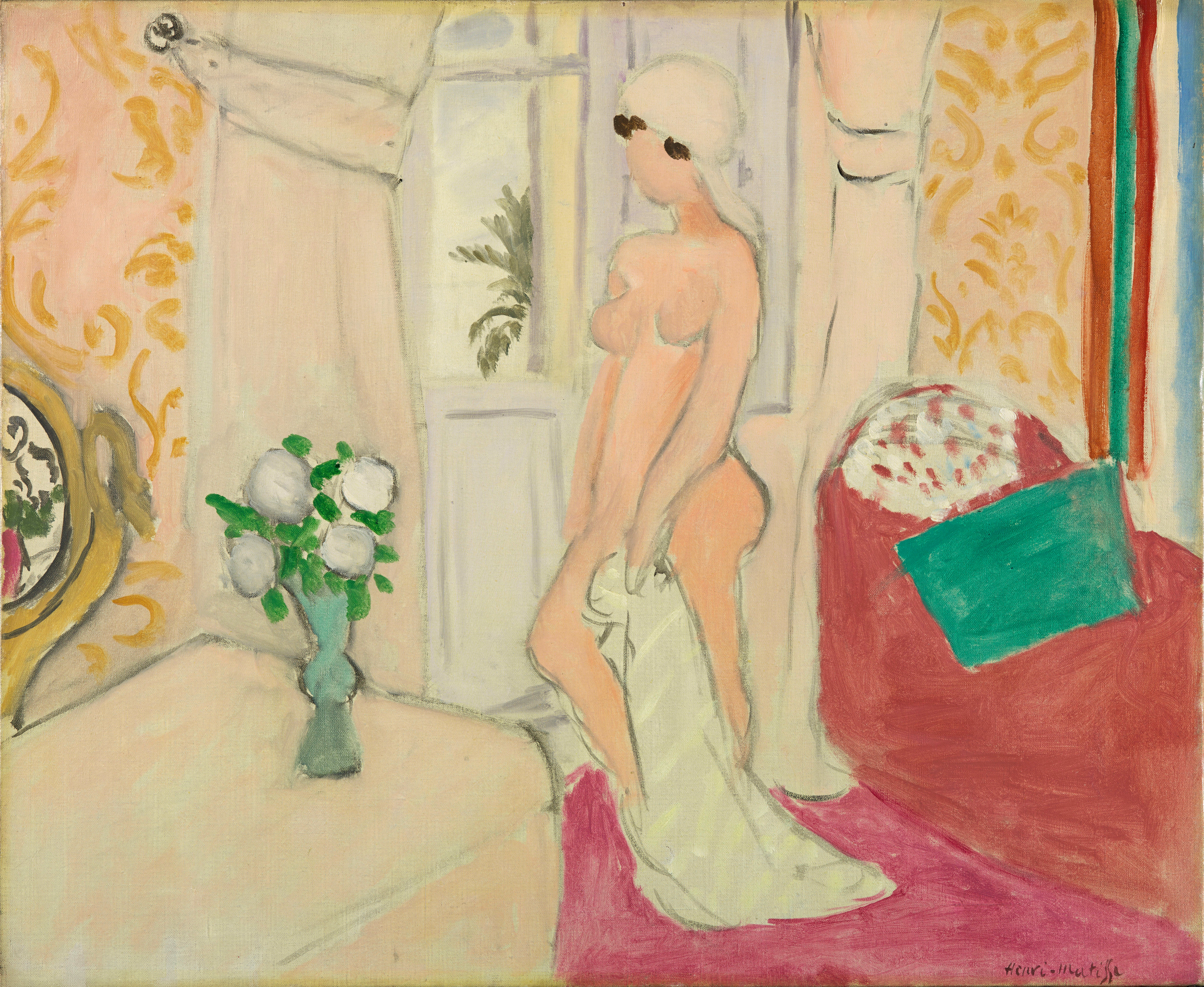 Henri Matisse, „Das junge Mädchen und die Blumenvase (oder „Die Rose“), ca. 1920